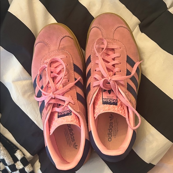 Adidas Pink and Blue Casual Sneakers platform gazelles - Picture 4 of 4